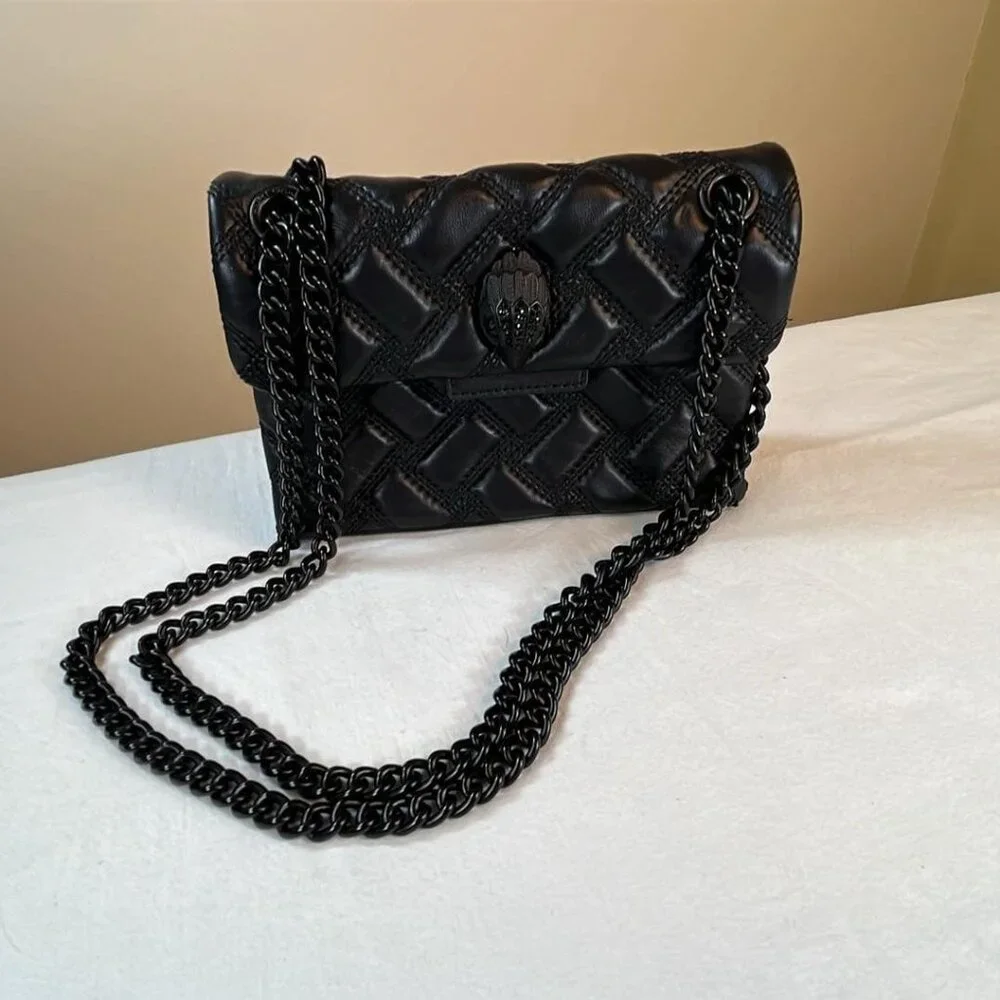 Kurt Geiger Medium Sized The Kensington Black Chain Purse**FLAWS***‎